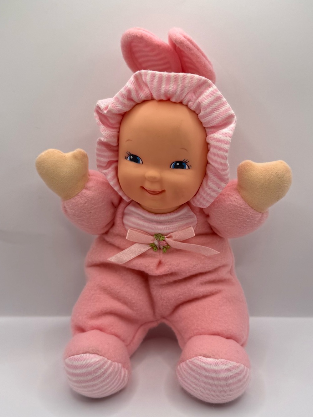 Vintage Goldberger Fuzzy Fleece Baby Blush Pink Doll